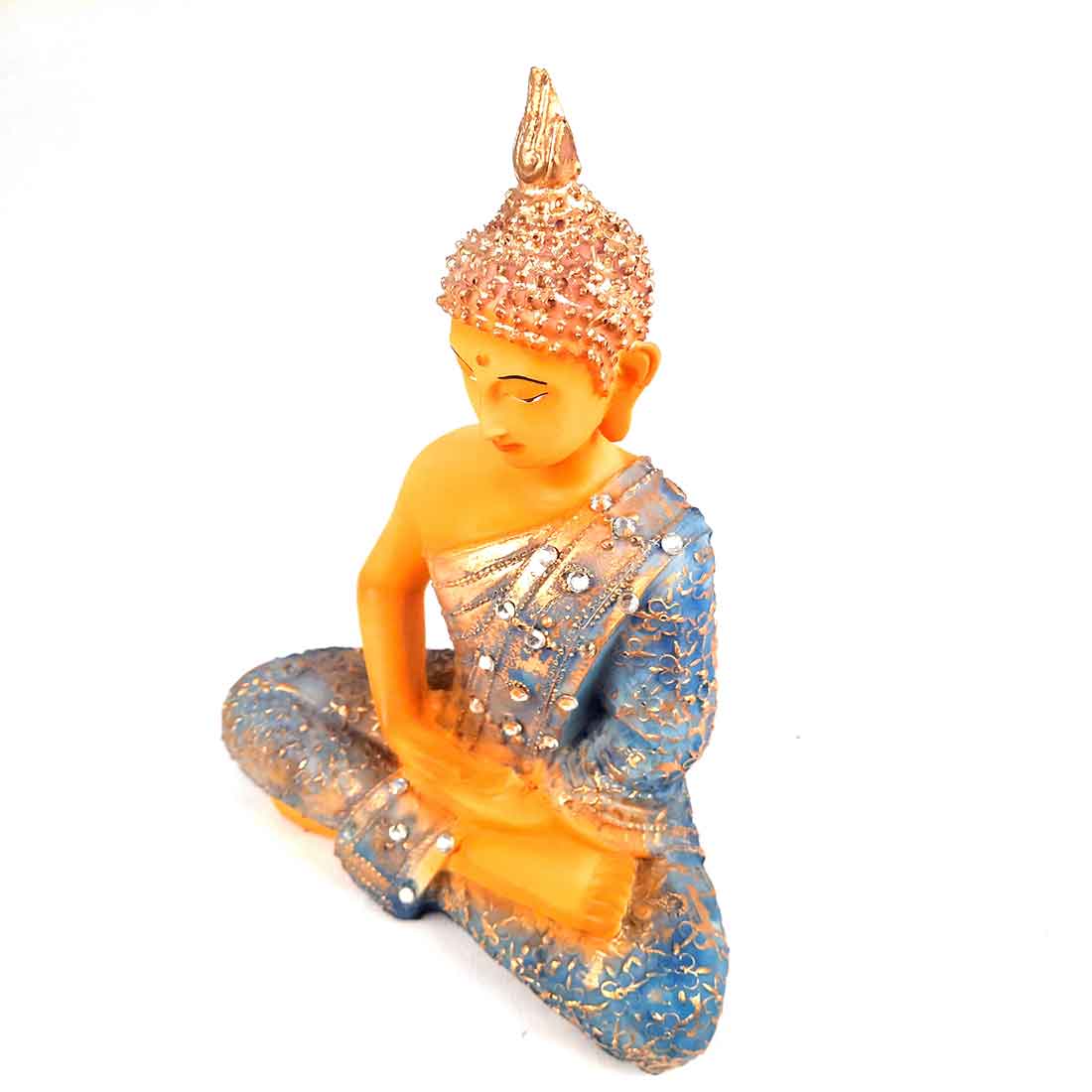 Sitting Buddha Statue - for Home & Spiritual Decor - 10 Inch - ApkaMart
