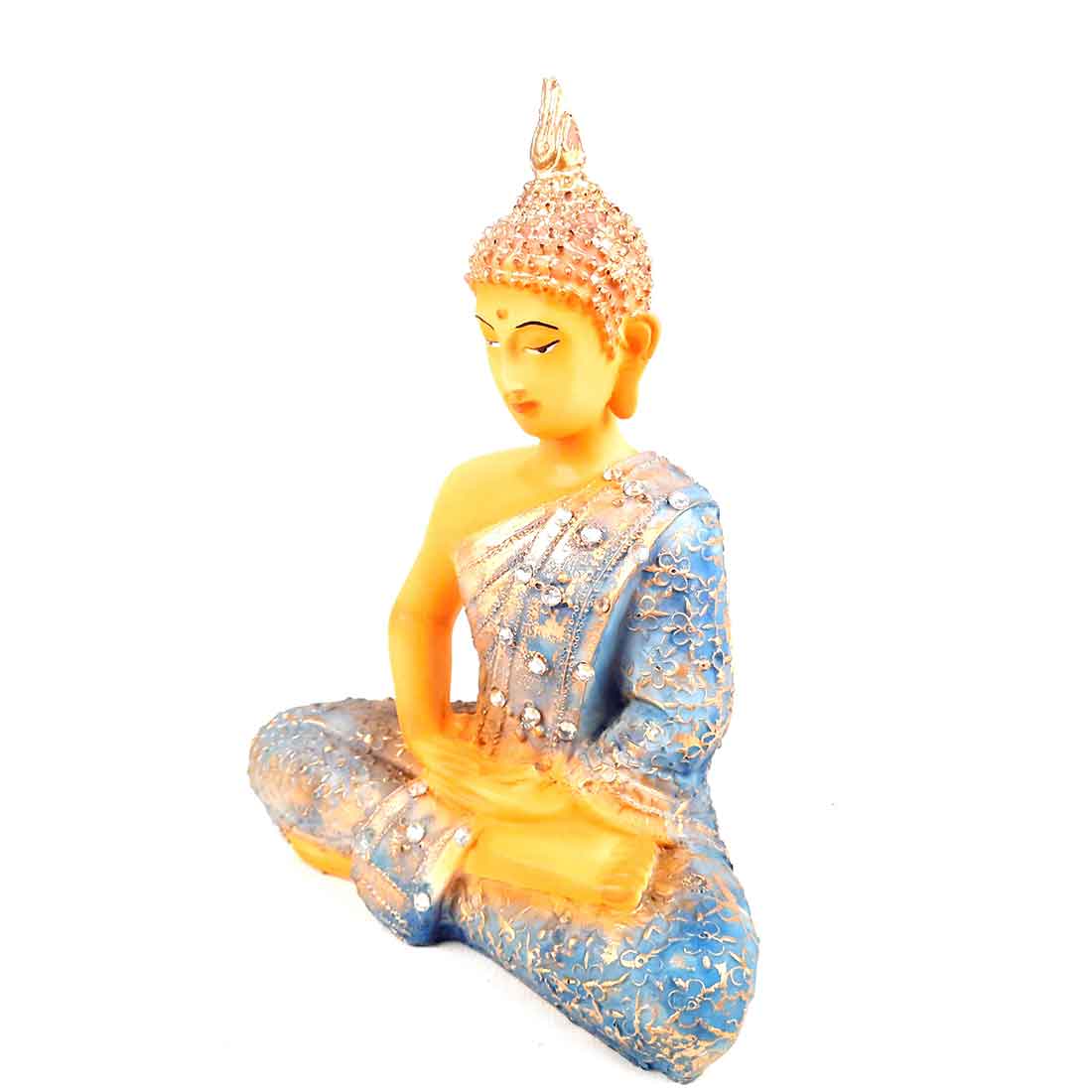 Sitting Buddha Statue - for Home & Spiritual Decor - 10 Inch - ApkaMart