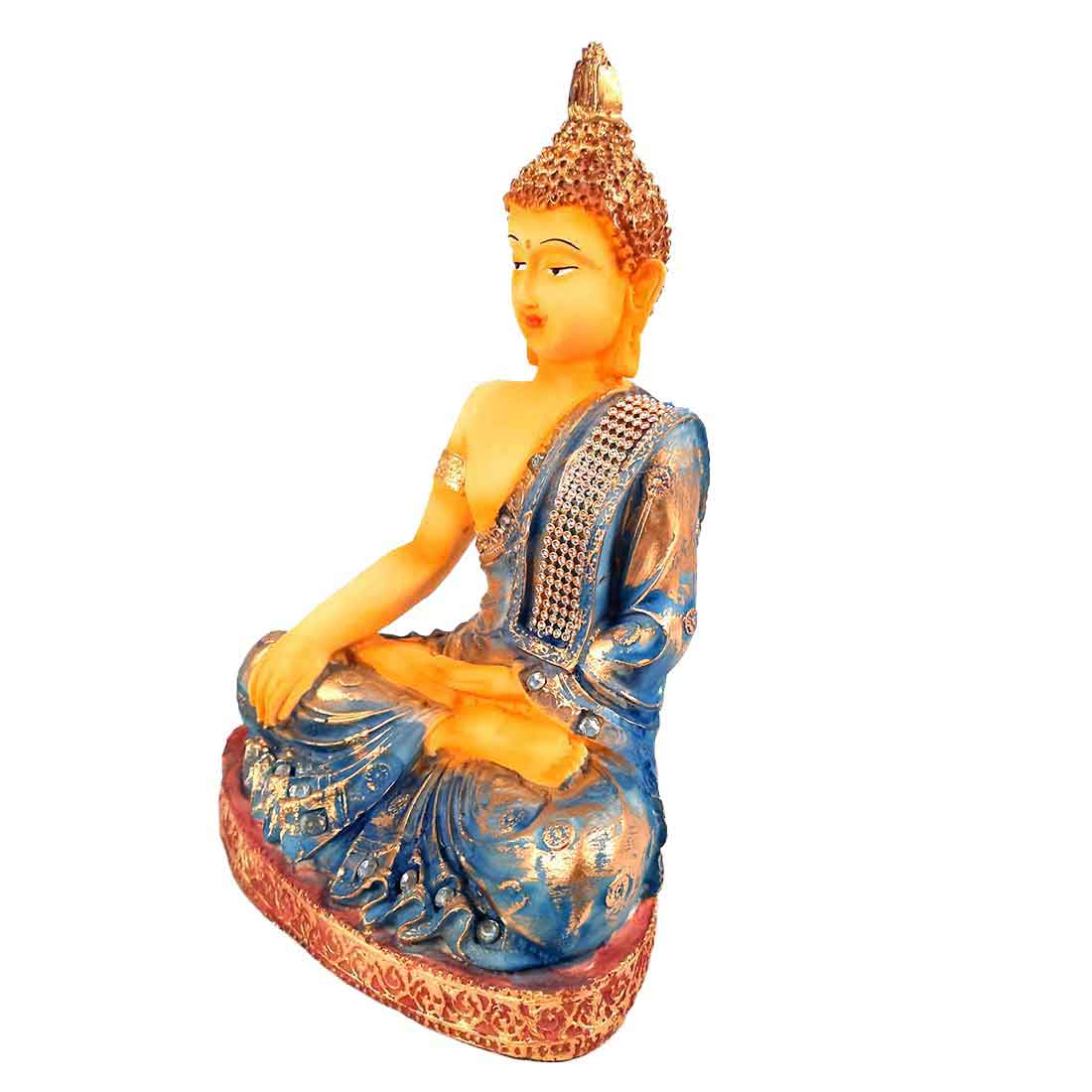 Meditating Buddha Statue - for Living Room & Office Decor - 10 Inch - ApkaMart