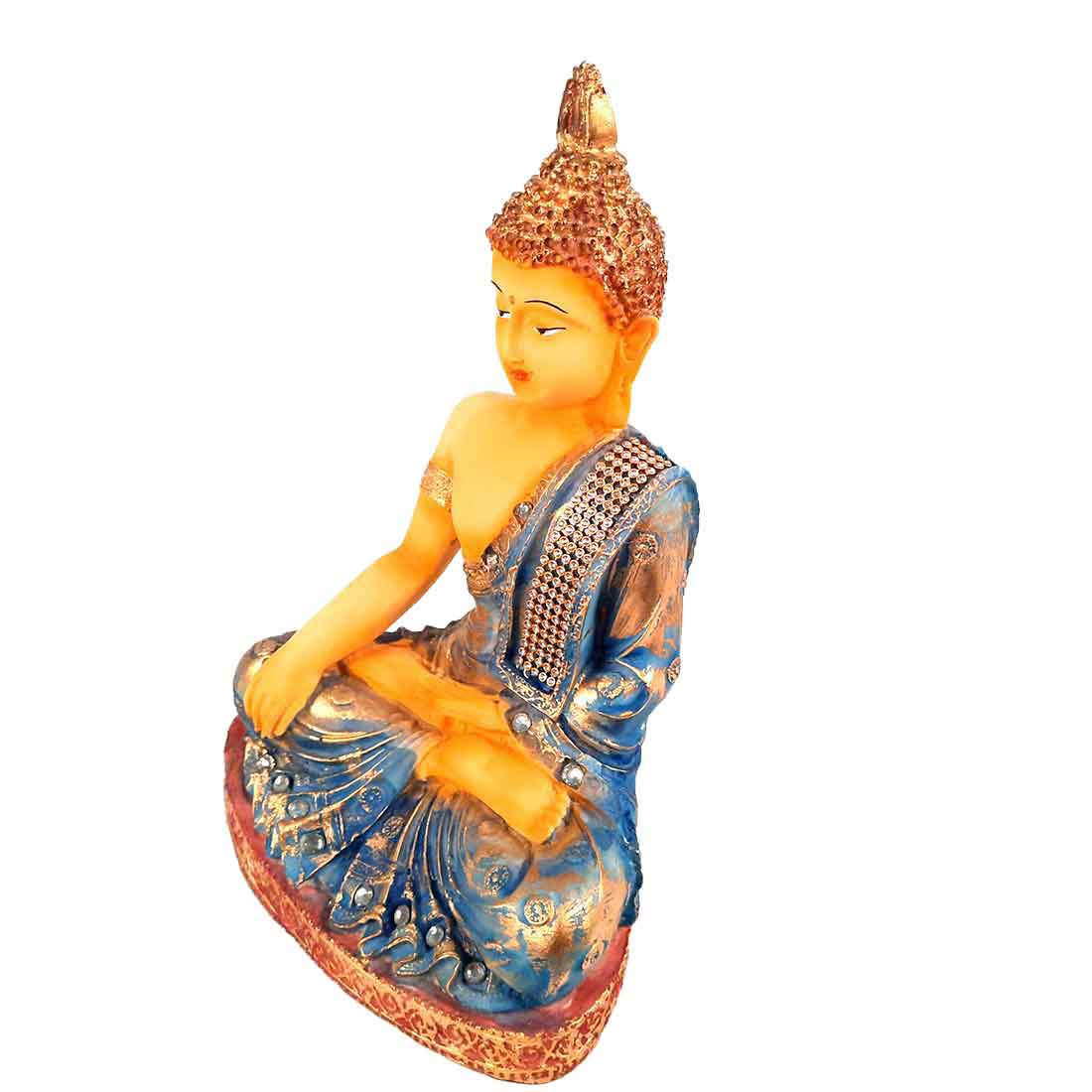 Meditating Buddha Statue - for Living Room & Office Decor - 10 Inch - ApkaMart