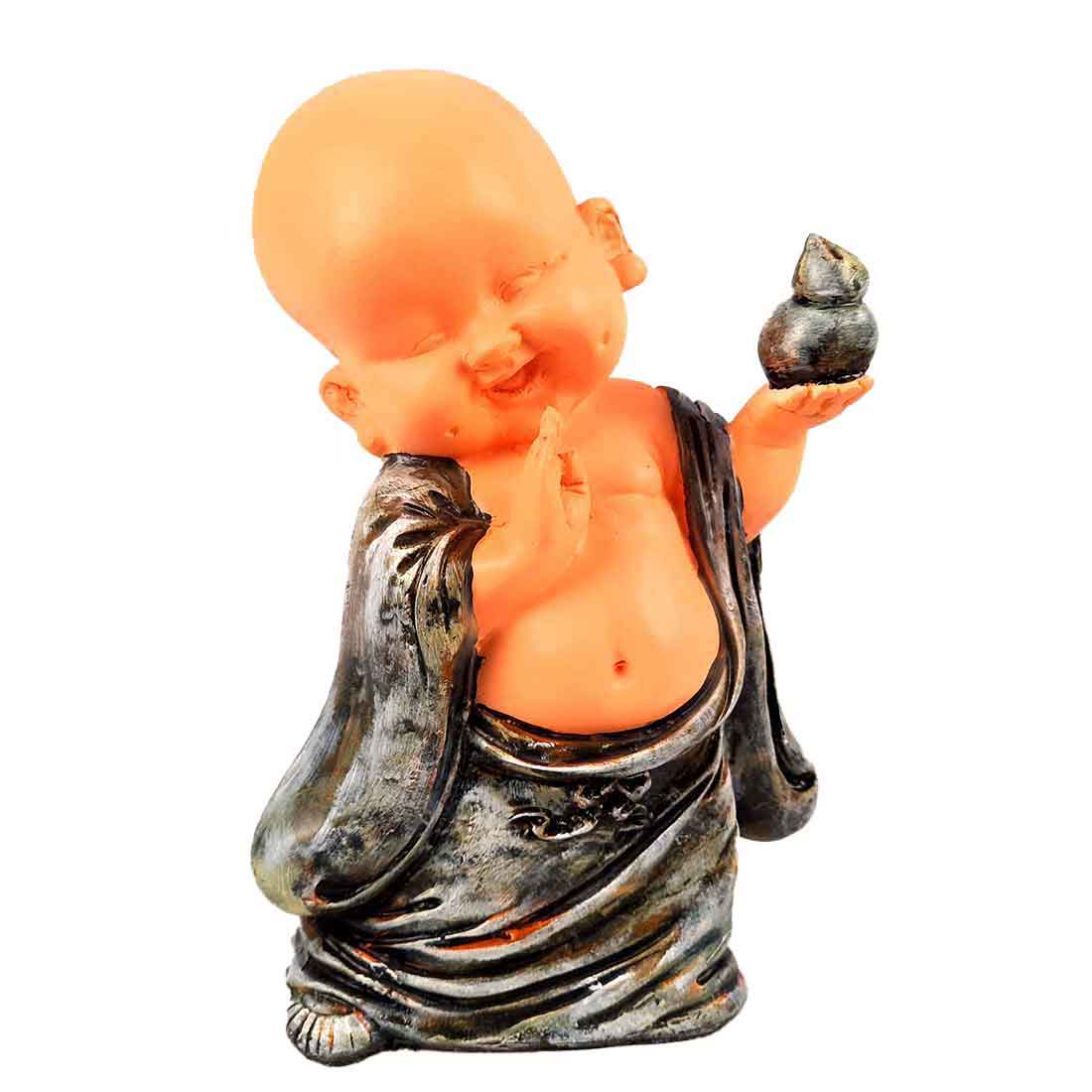 Baby Monk Showpiece - for Home  & Garden Decor - 10 Inch - Set of 3 - ApkaMart