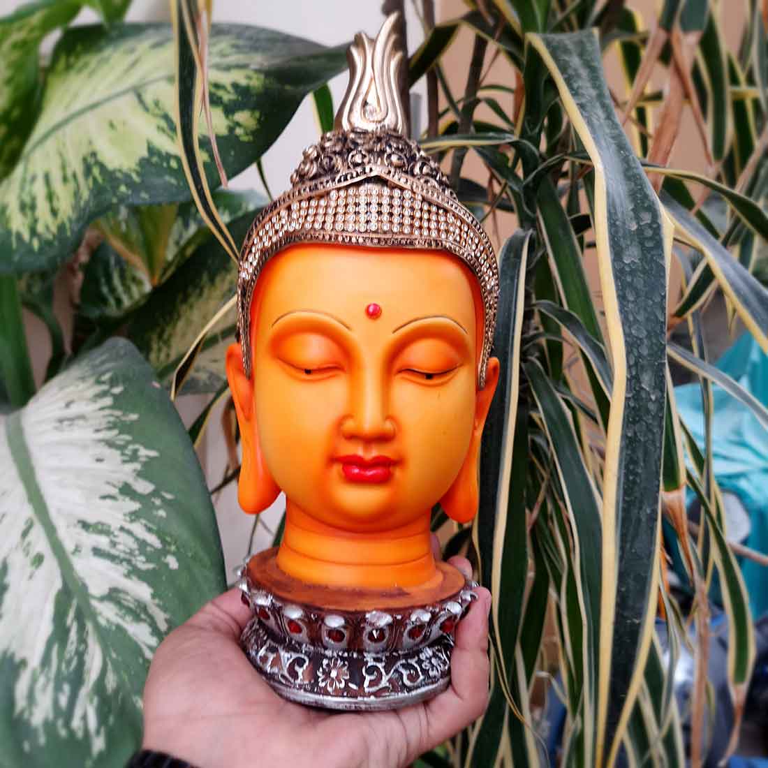 Buddha Head Showpiece - for Home & Spiritual Decor - 11 Inch - ApkaMart
