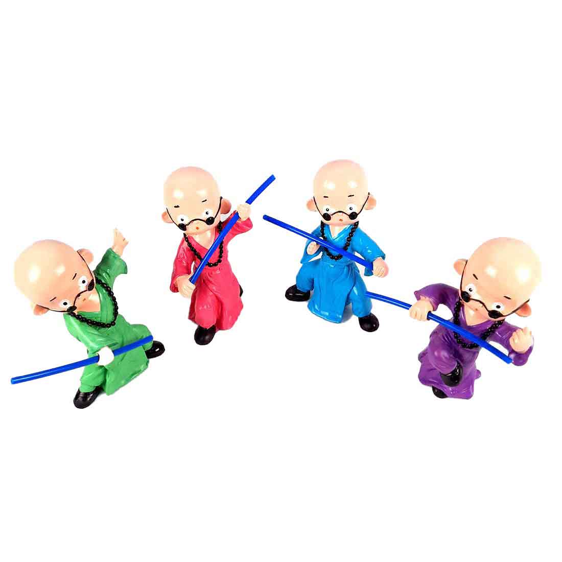 Baby Monk Showpiece - for Table Decoration & Gifts  - 8 Inch - Set of 4 - ApkaMart
