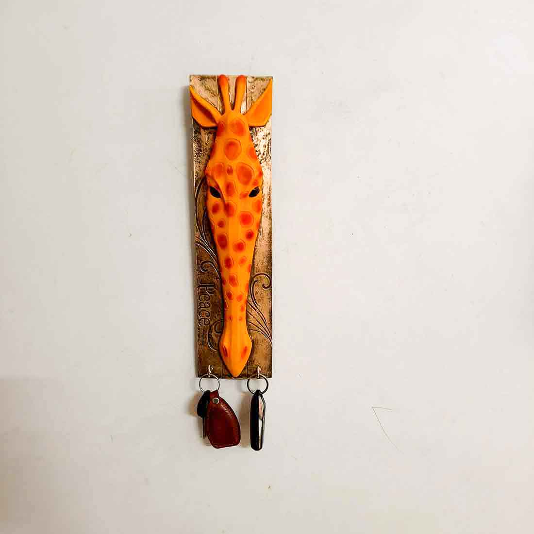 Wall Hanging Key Hook - Giraffe Design - For Wall & Home Decor - 16 Inches - ApkaMart