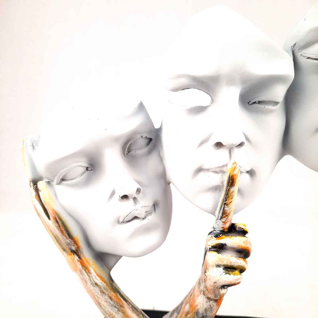 Antique Face Showpiece - For Table Decor & Gifts - 13 Inch - Apkamart #Style_Design 2