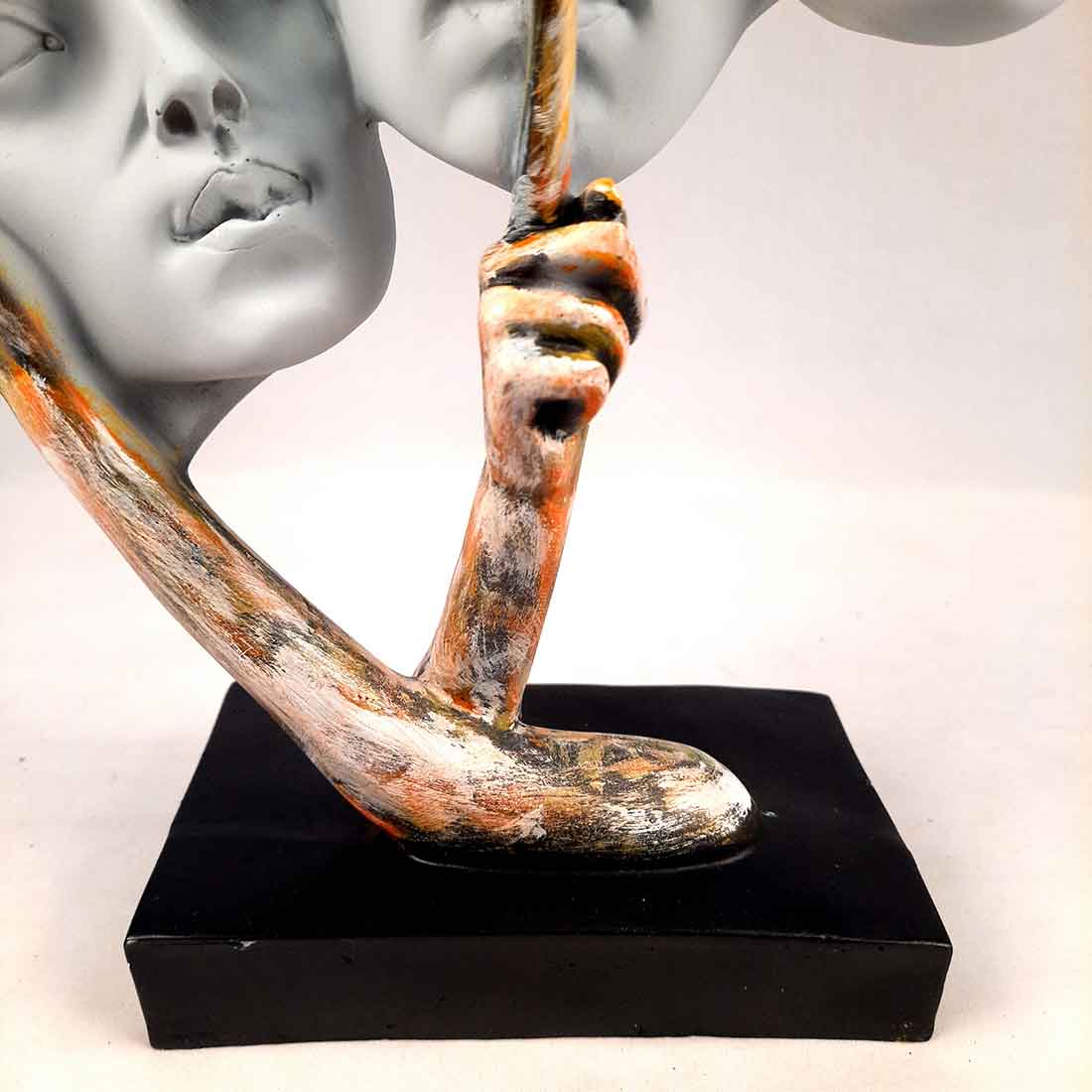 Antique Face Showpiece - For Table Decor & Gifts - 13 Inch - Apkamart #Style_Design 2