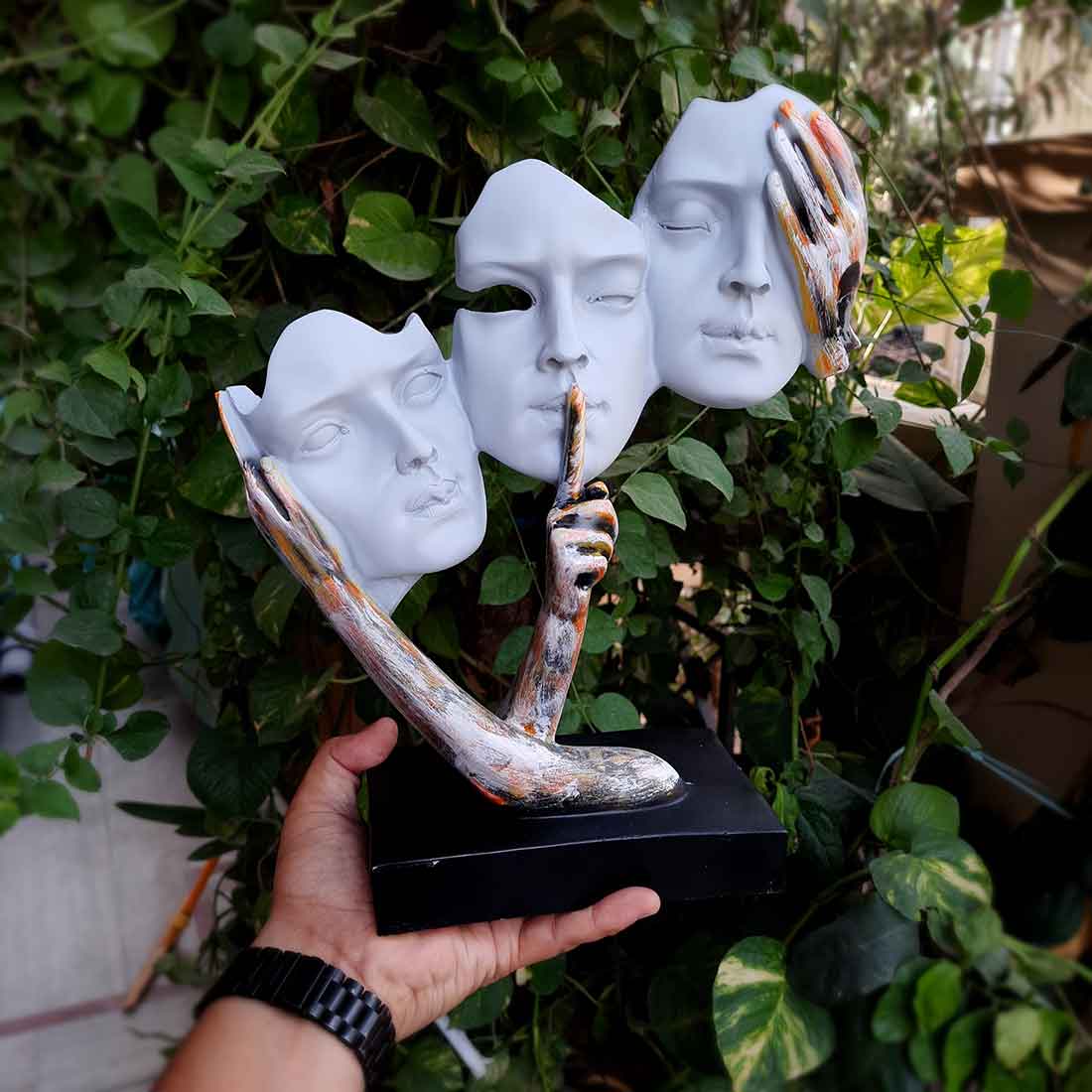 Antique Face Showpiece - For Table Decor & Gifts - 13 Inch - Apkamart #Style_Design 2