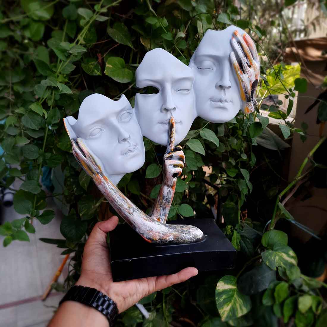 Antique Face Showpiece - For Table Decor & Gifts - 13 Inch - Apkamart #Style_Design 2