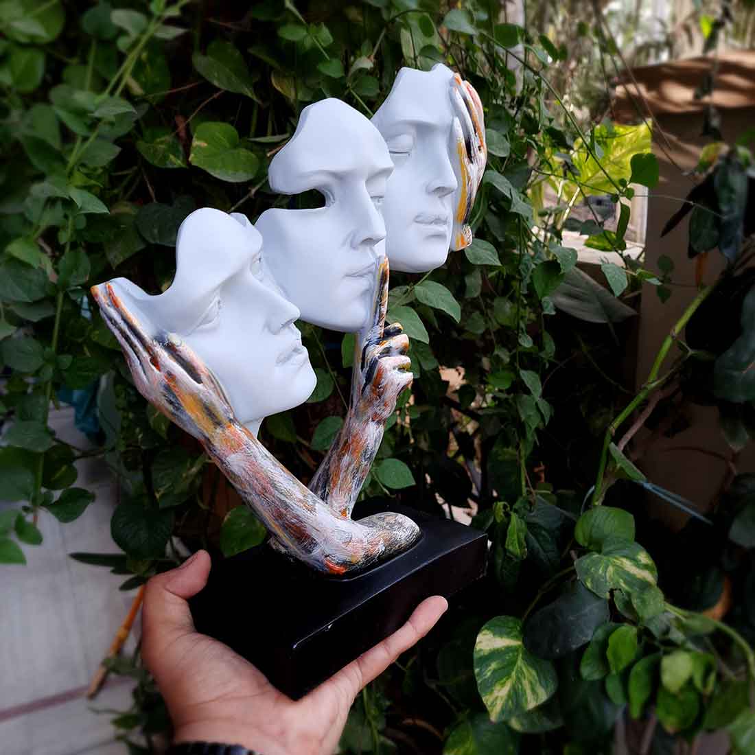 Antique Face Showpiece - For Table Decor & Gifts - 13 Inch - Apkamart #Style_Design 2