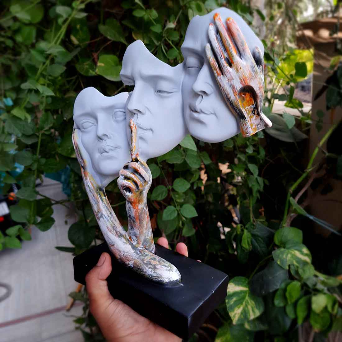 Antique Face Showpiece - For Table Decor & Gifts - 13 Inch - Apkamart #Style_Design 2