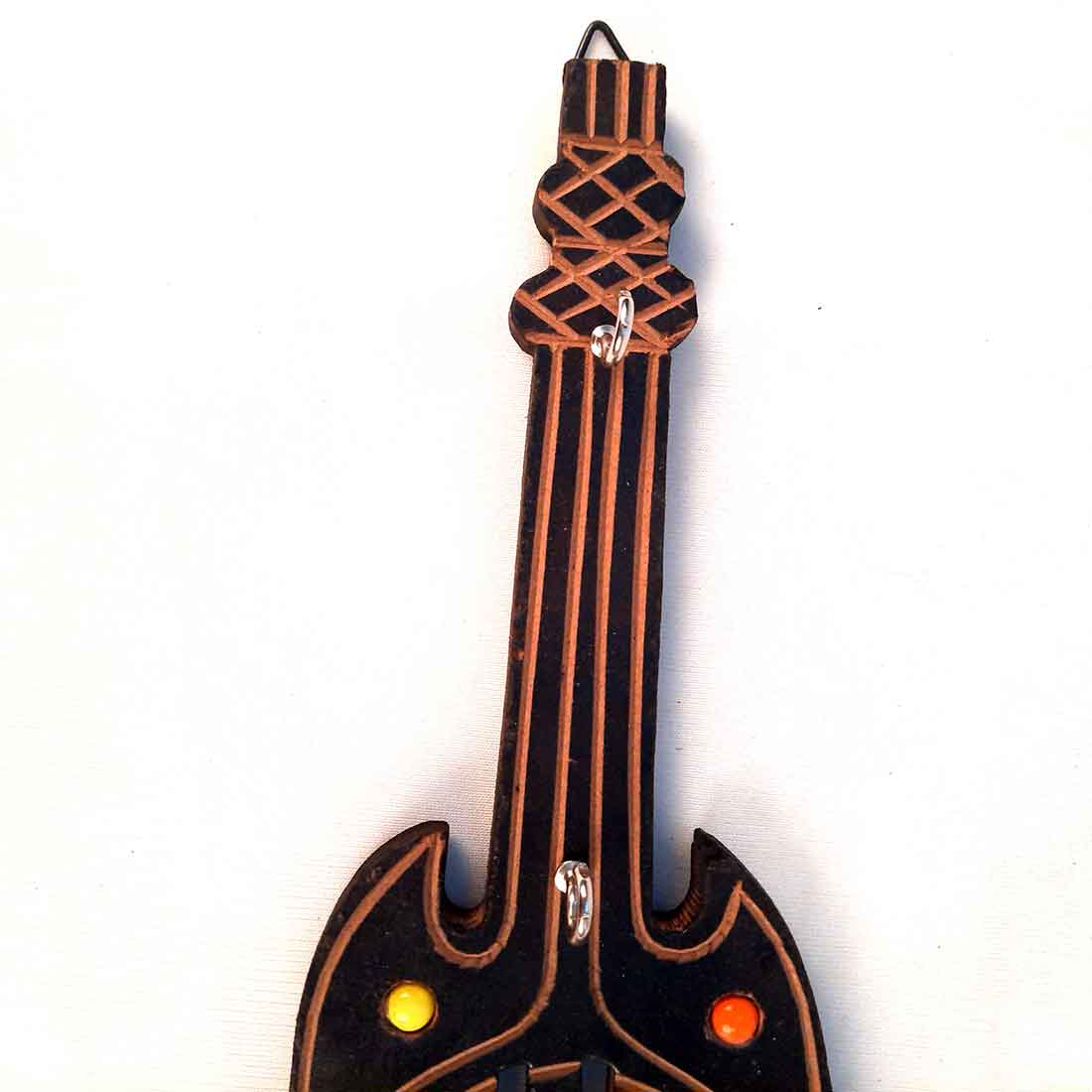 Wall Hanging Key Holder - Guitar Design - for Wall & Home Decor -12 Inches - ApkaMart