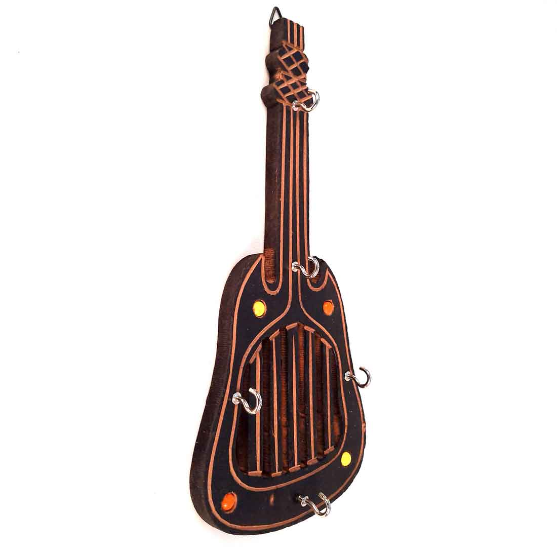 Wall Hanging Key Holder - Guitar Design - for Wall & Home Decor -12 Inches - ApkaMart