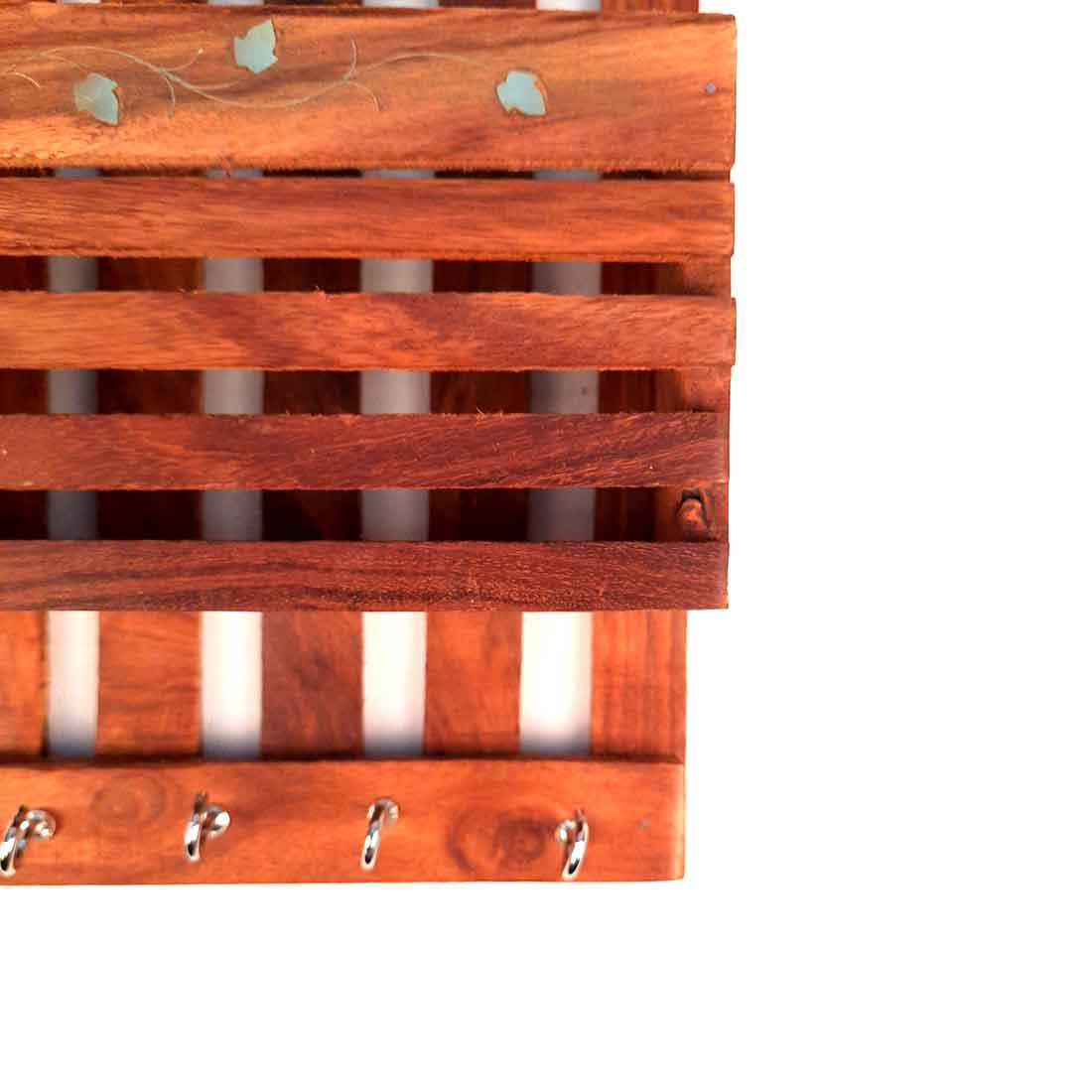 Key Hook with Small Rack - Key Organizer for Wall - 10 Inch - ApkaMart