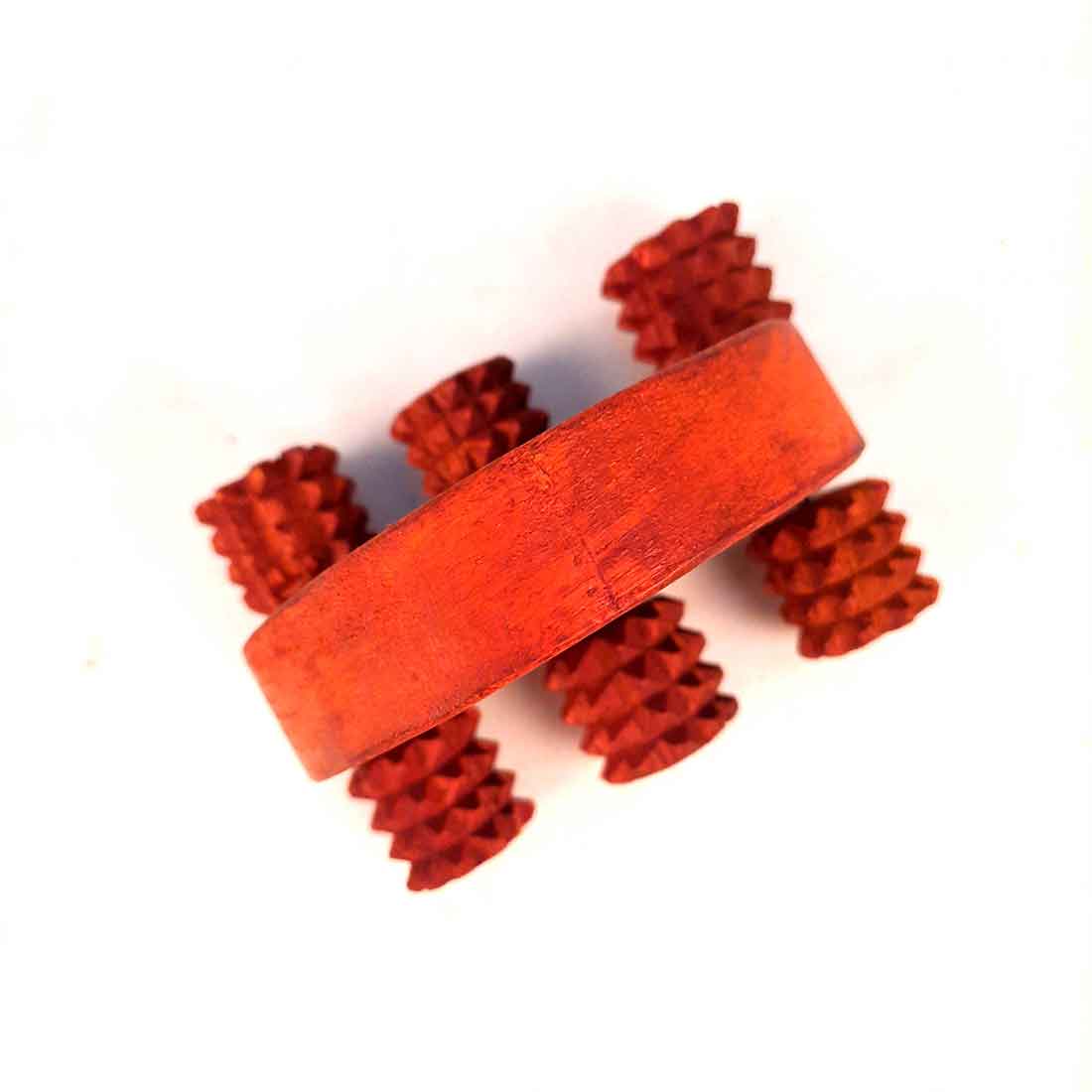 Wooden Acupressure Massager - Body Massager - For Pain Relief - 4 Inch - ApkaMart