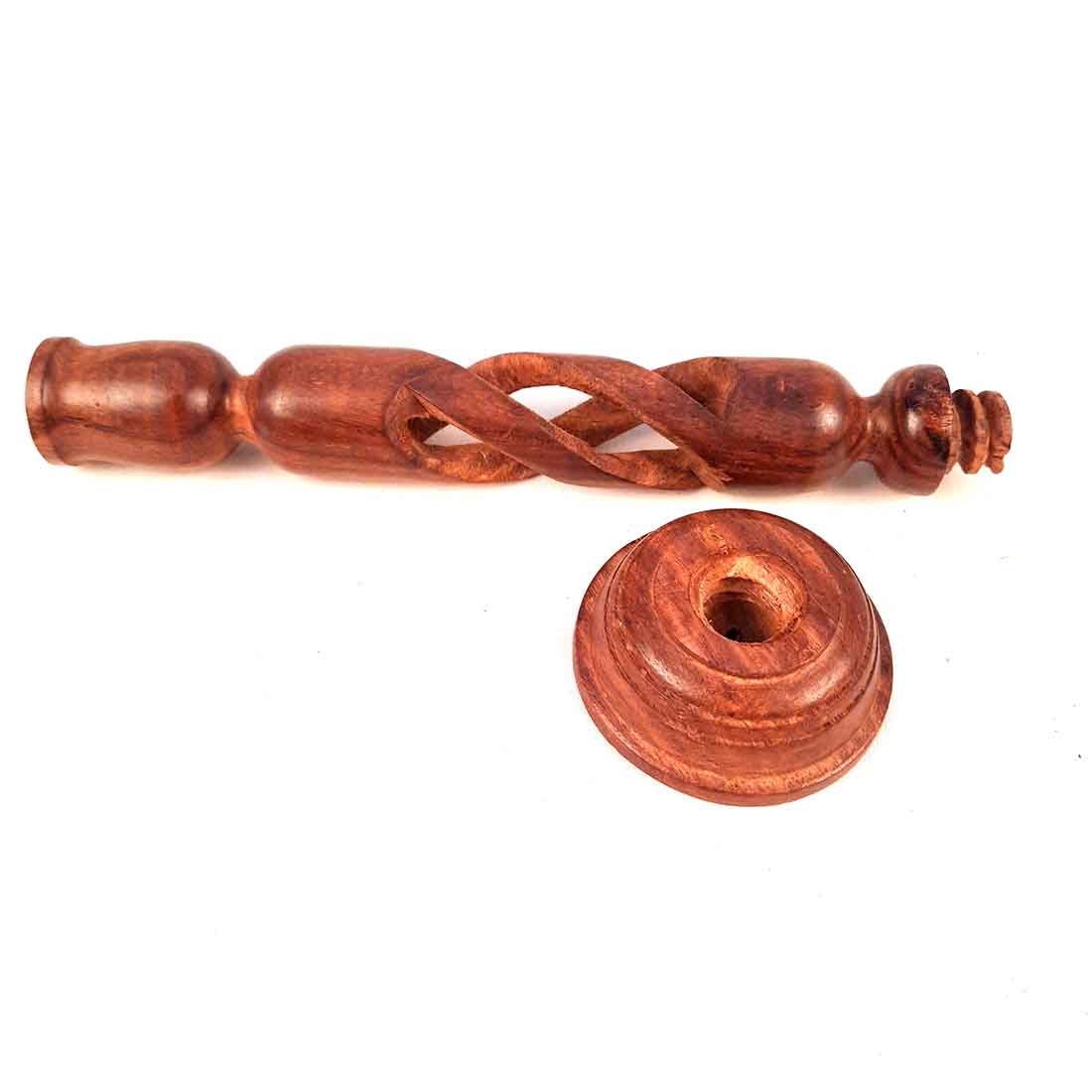 Wooden Tea Light Candle Holder - 10 Inch - Set of 3 - ApkaMart