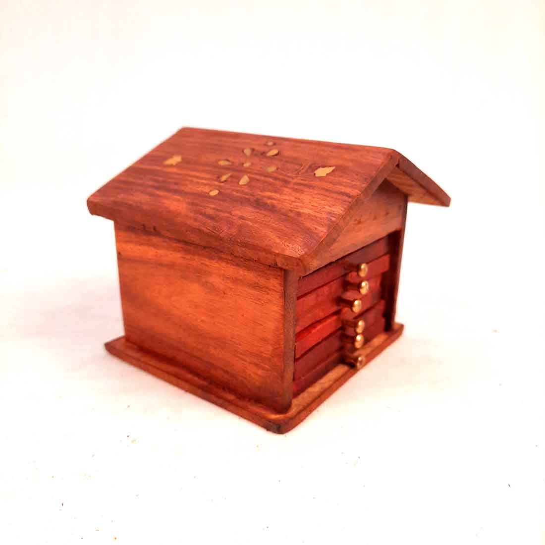 Wooden Tea Coaster - For Serving & Dining Table Decor - 4 Inch - ApkaMart