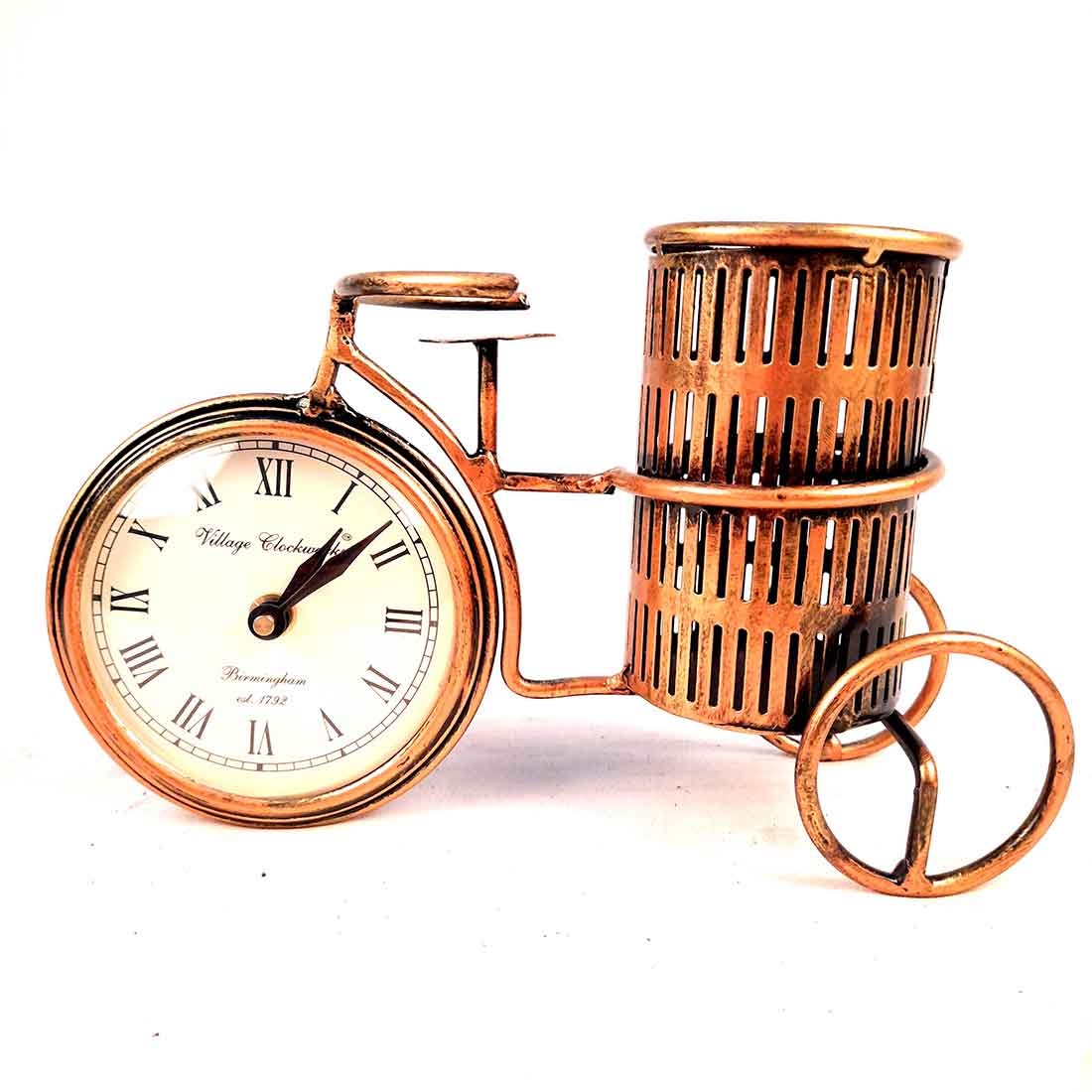 Antique Table Clock - For Table & Shlef Decor - 6 inch - ApkaMart