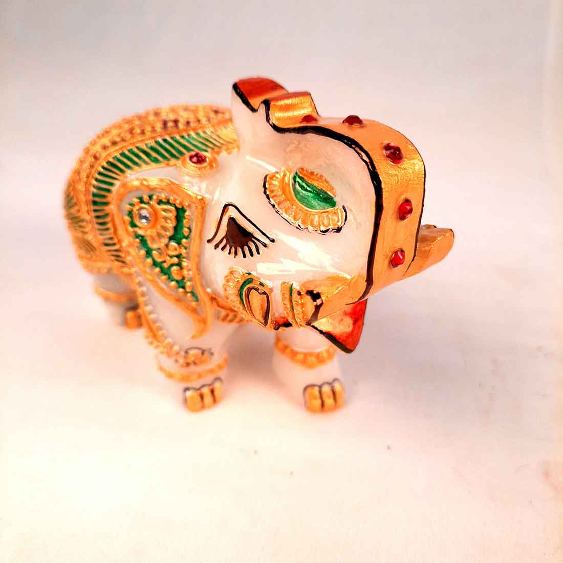 Elephant Showpiece Marbel - For Center Table & Home Decoration - 3 Inch -Set of 2 - ApkaMart