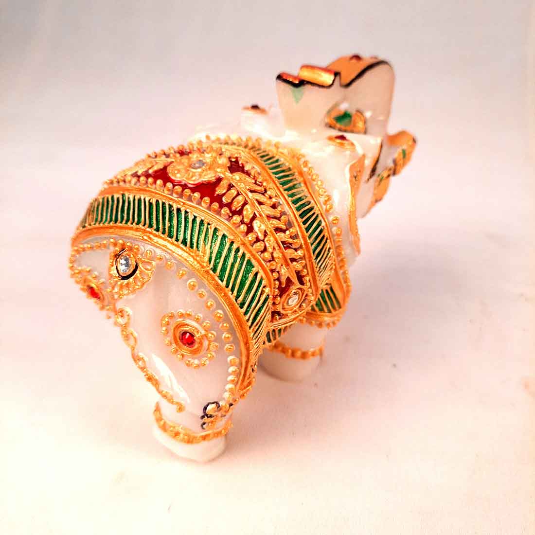 Elephant Showpiece Marbel - For Center Table & Home Decoration - 3 Inch -Set of 2 - ApkaMart