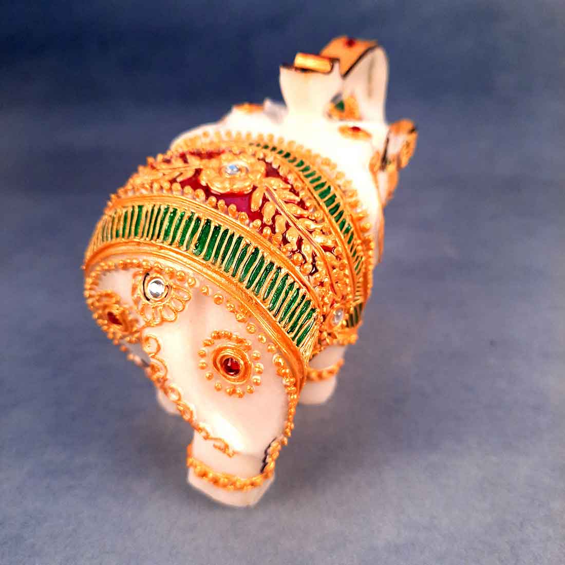 Elephant Showpiece Marbel - For Center Table & Home Decoration - 3 Inch -Set of 2 - ApkaMart