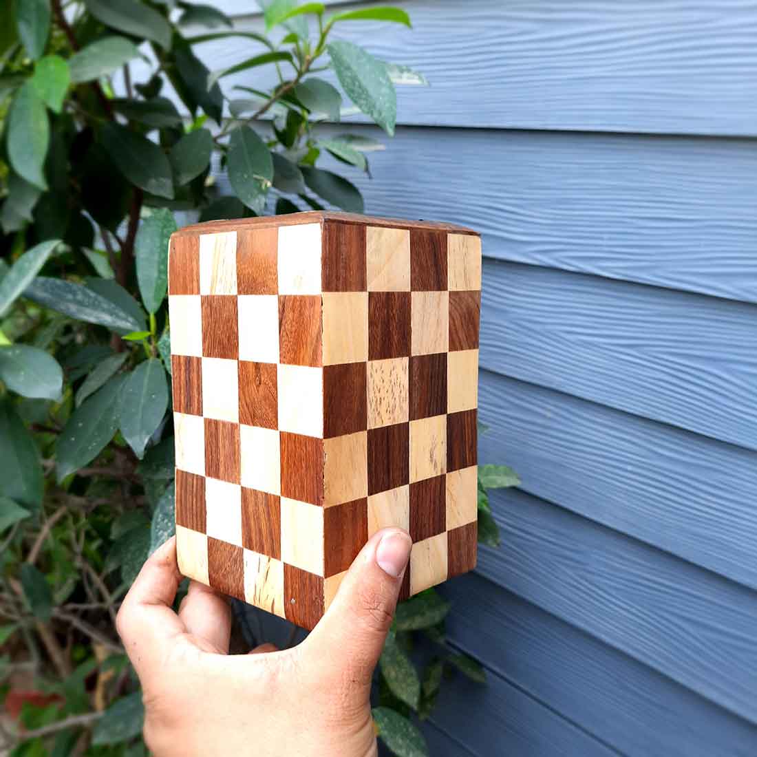 Handmade Wooden Piggy Bank - Money Bank With Lock for Kids - 6 Inch - ApkaMart