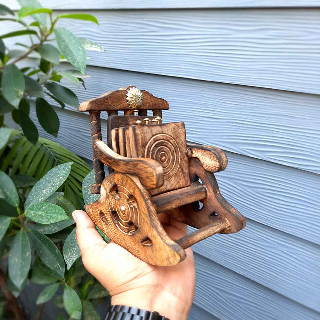 Wooden Serving Tray & Wooden Tea Coaster Set - Combo Set of 2 - ApkaMart