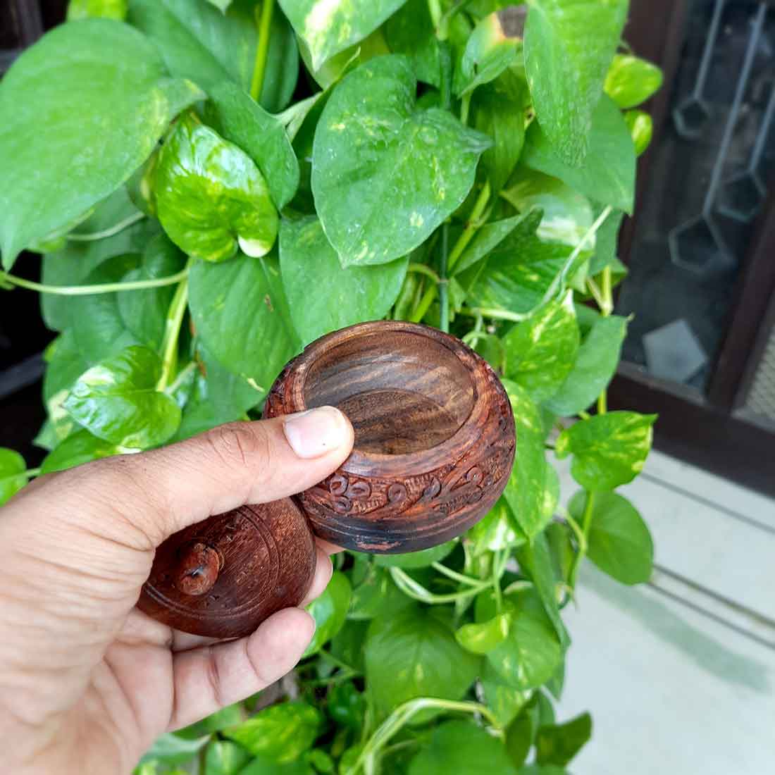 Wooden Serving Tray & Wooden Mini Storage Box - Combo Set of 2 - ApkaMart