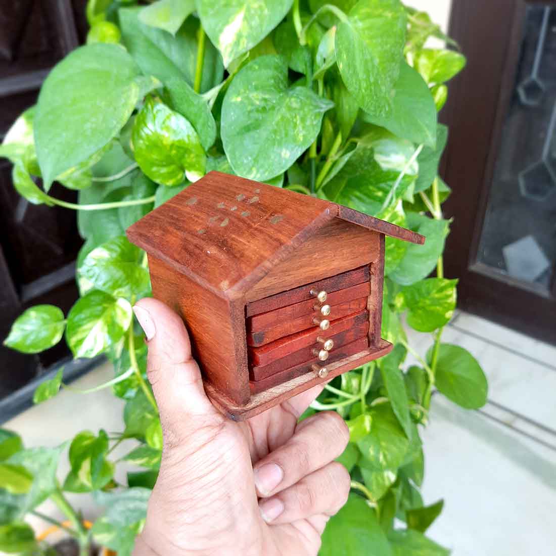 Wooden Tea Coaster - For Serving & Dining Table Decor - 4 Inch - ApkaMart