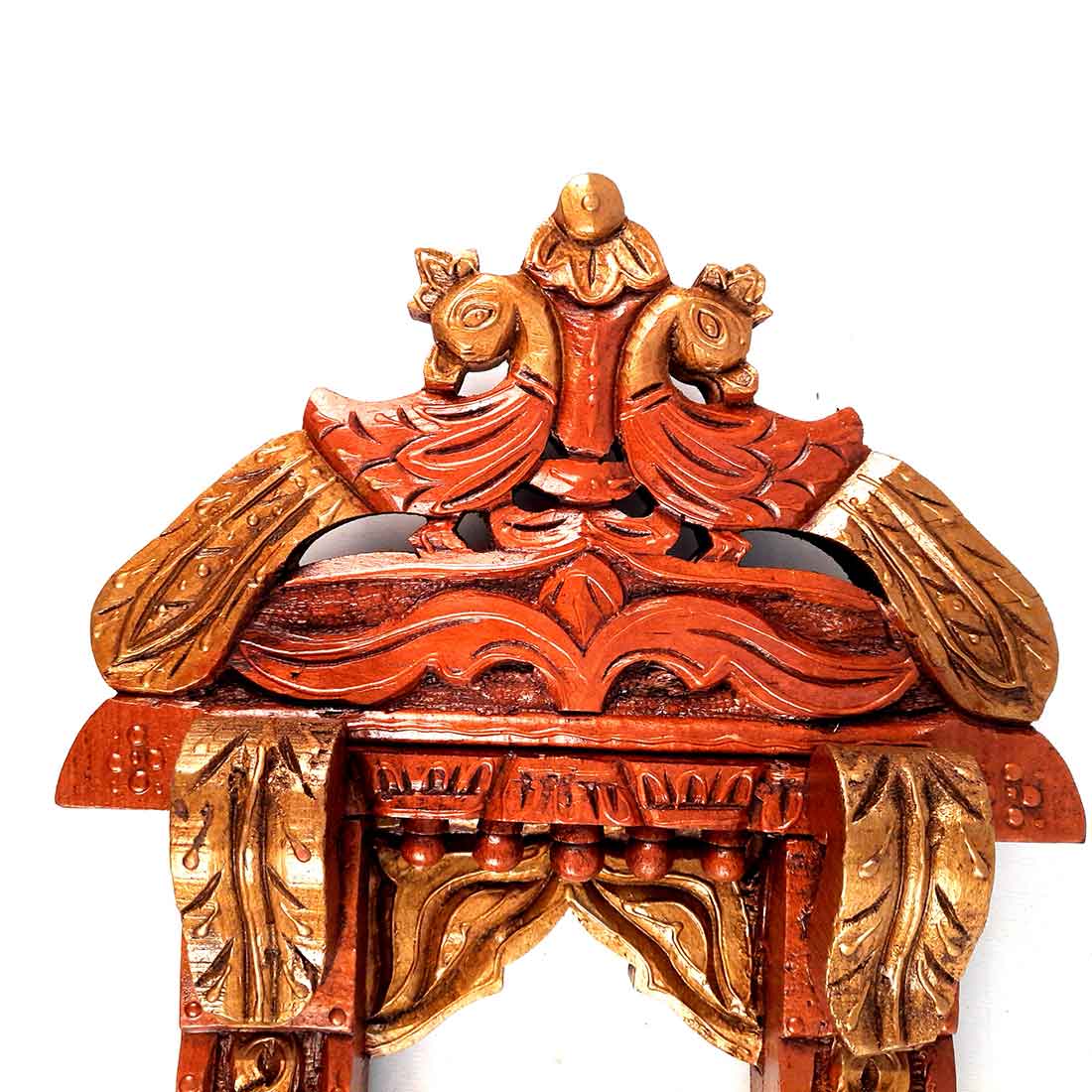 Peacock Jharokha - Wooden Wall Art - 18 Inch - ApkaMart