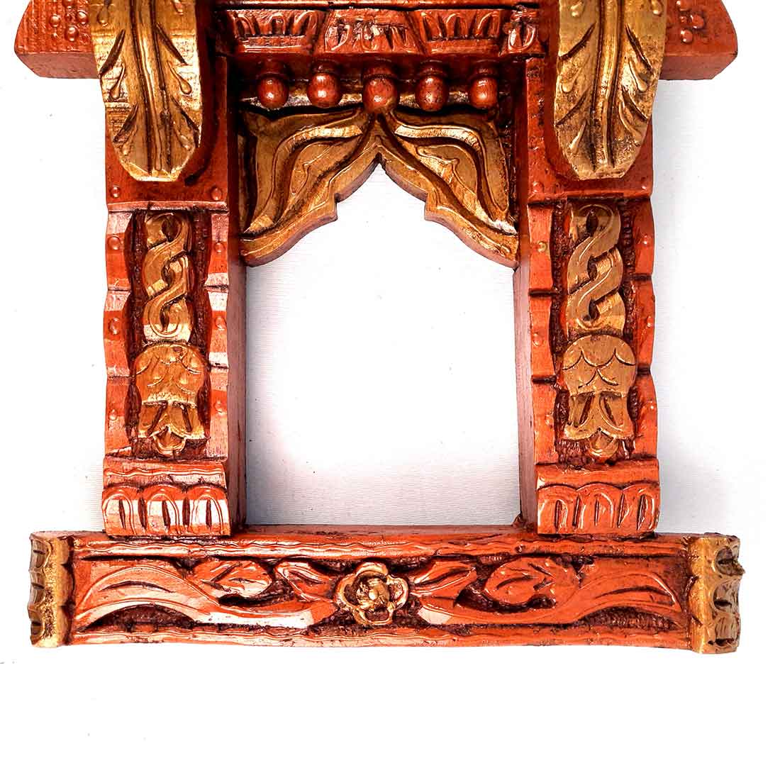 Peacock Jharokha - Wooden Wall Art - 18 Inch - ApkaMart