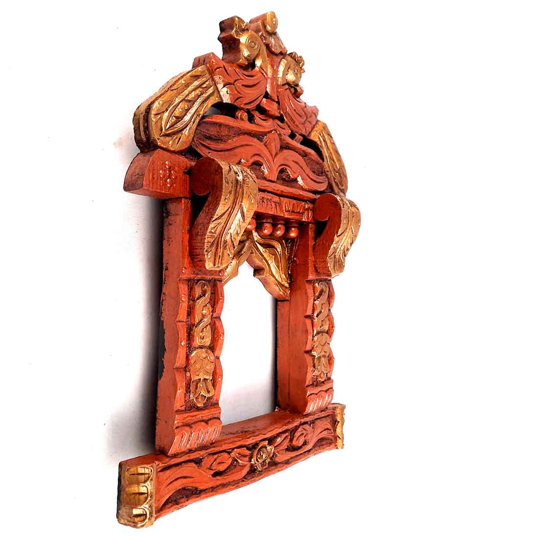 Peacock Jharokha - Wooden Wall Art - 18 Inch - ApkaMart