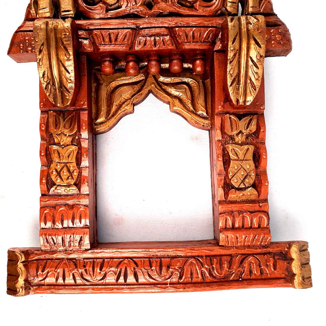 Wall Decor Elephant Jharokha - For Home Decor & Gifts - 18 Inch - ApkaMart #color_Brown