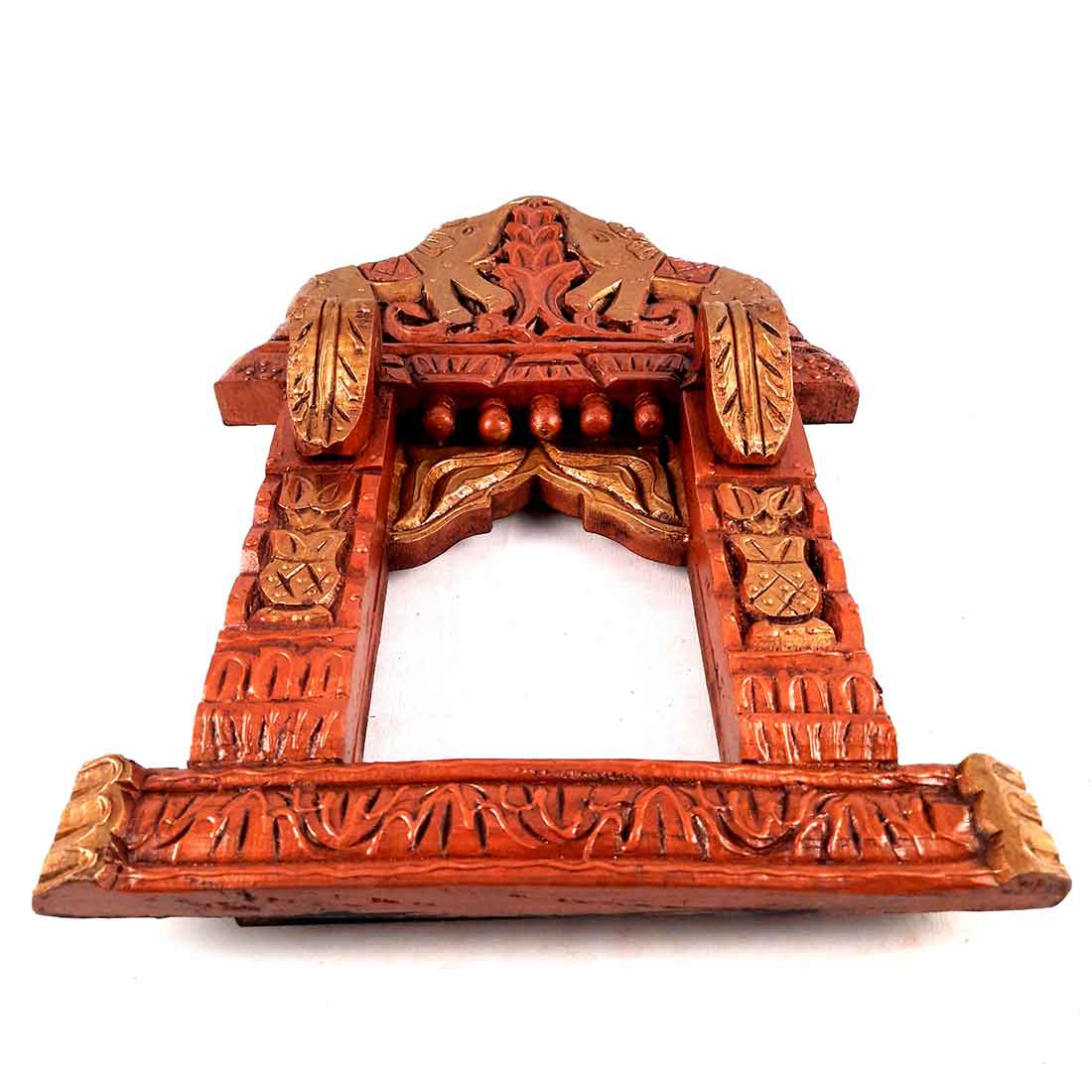 Wall Decor Elephant Jharokha - For Home Decor & Gifts - 18 Inch - ApkaMart #color_Brown