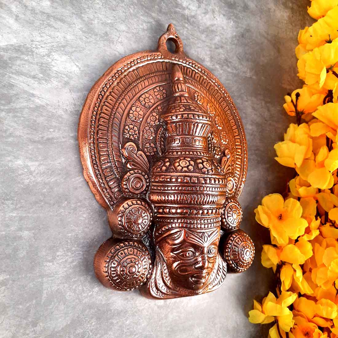 Kathakali Mask Wall Hanging - For Living room & Entrance Decor - 10 Inch - ApkaMart
