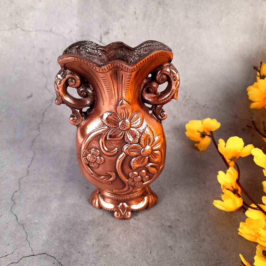 Artificial Flower Pot for Living Room - 8 Inch - ApkaMart