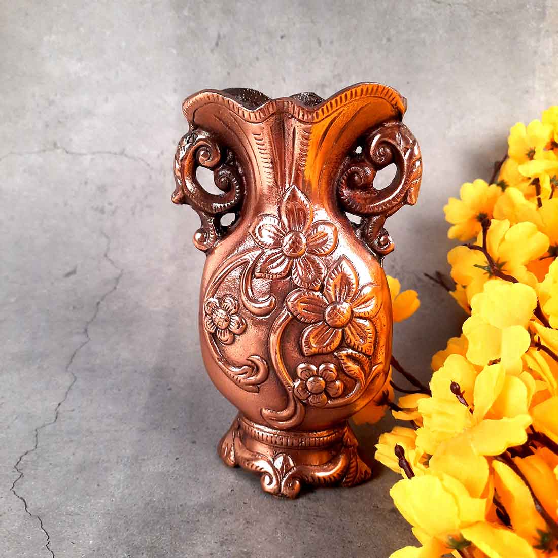 Artificial Flower Pot for Living Room - 8 Inch - ApkaMart