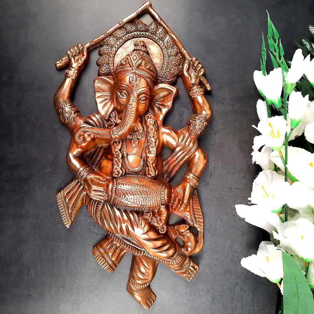 Lord Ganesh in Dancing Pose- Wall Hanging 20 Inch - ApkaMart
