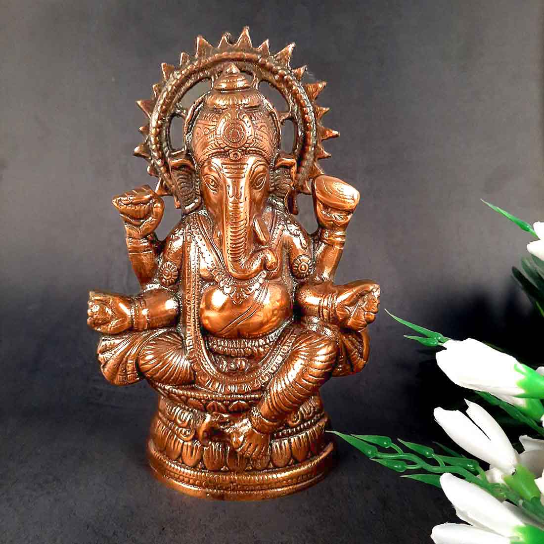 Ganpati Statue - Ganesh Murti - for Pooja & Home Decor - 11 Inch - ApkaMart