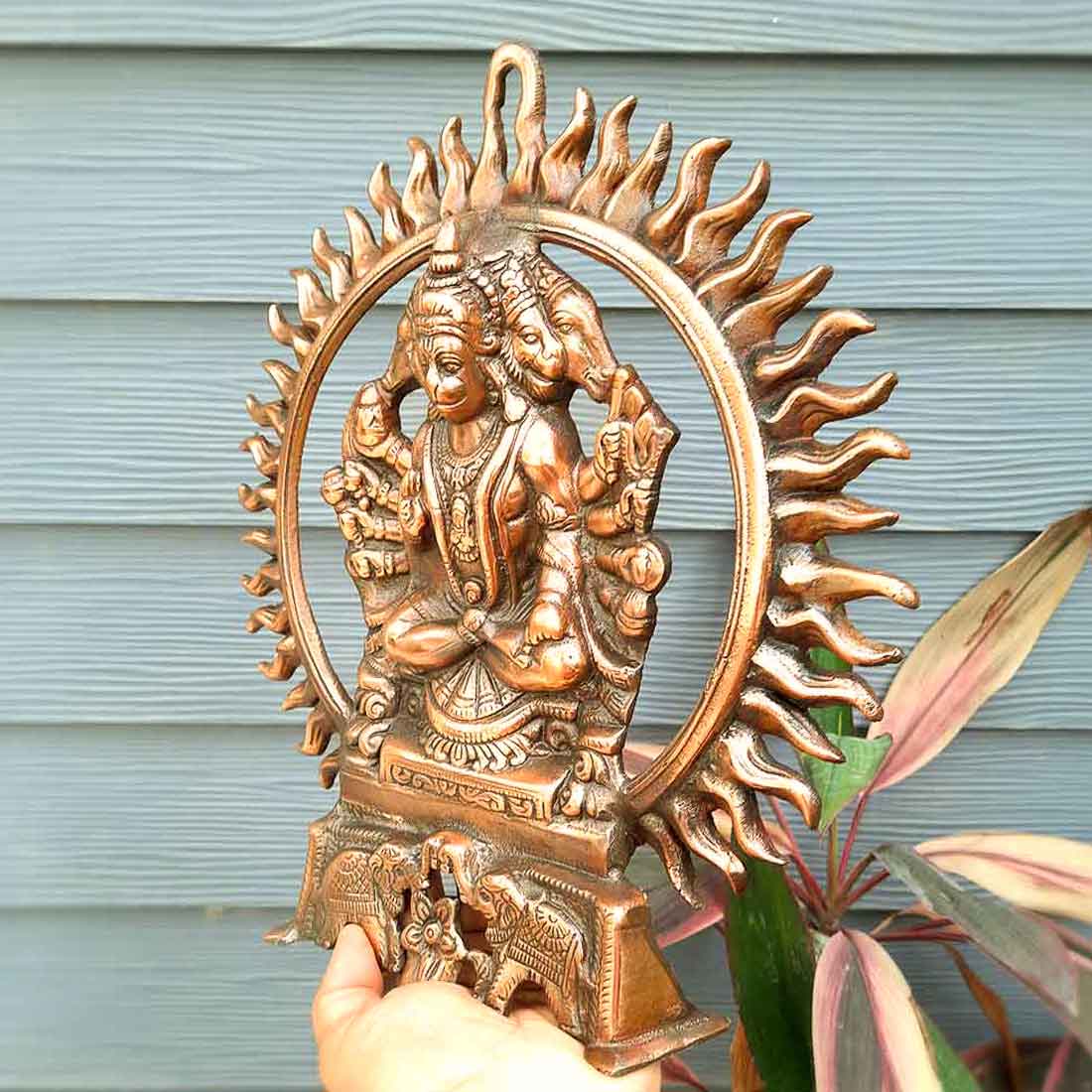 Panchmukhi Hanuman Wall Hanging - For Pooja & Mandir - 13 Inch - ApkaMart