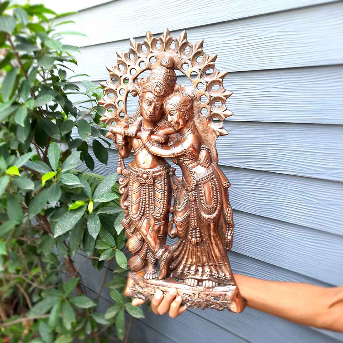 Radha Krishna Wall Hanging Idol | Shri Radha Krishna Large Wall Art Statue - for Gift, Home, Big Walls, Living Room, Office, Puja Room Decor - 21 Inch - Apkamart #Style_Design 2
