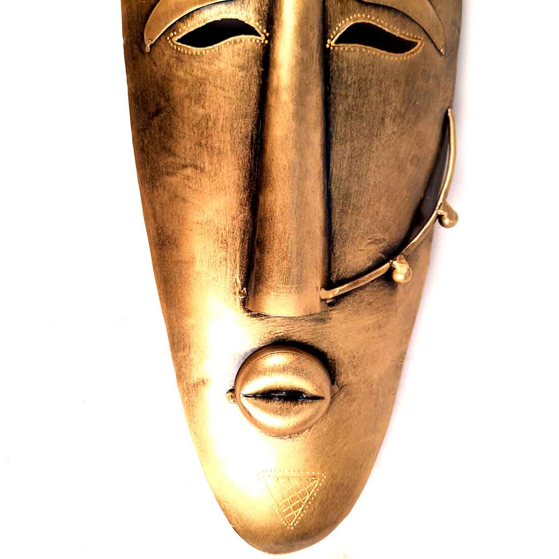 Tribal Women Mask Wall Hanging -for Home | Office | Cafés Interior Décor - 21 Inch - ApkaMart