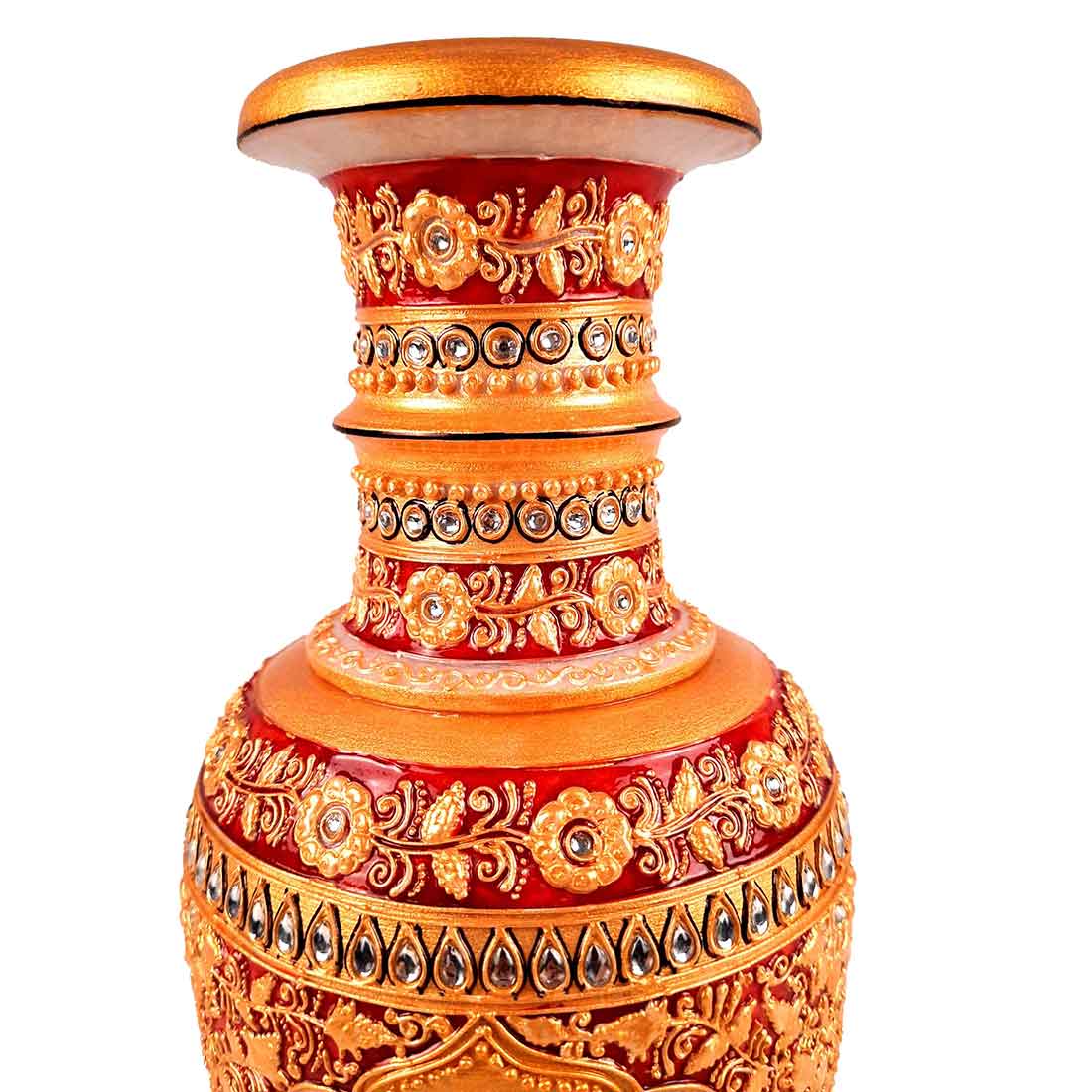 Marble Flower Vase | Decorative Flower Pot - For Living Room & Home Decor - 12 Inch - ApkaMart