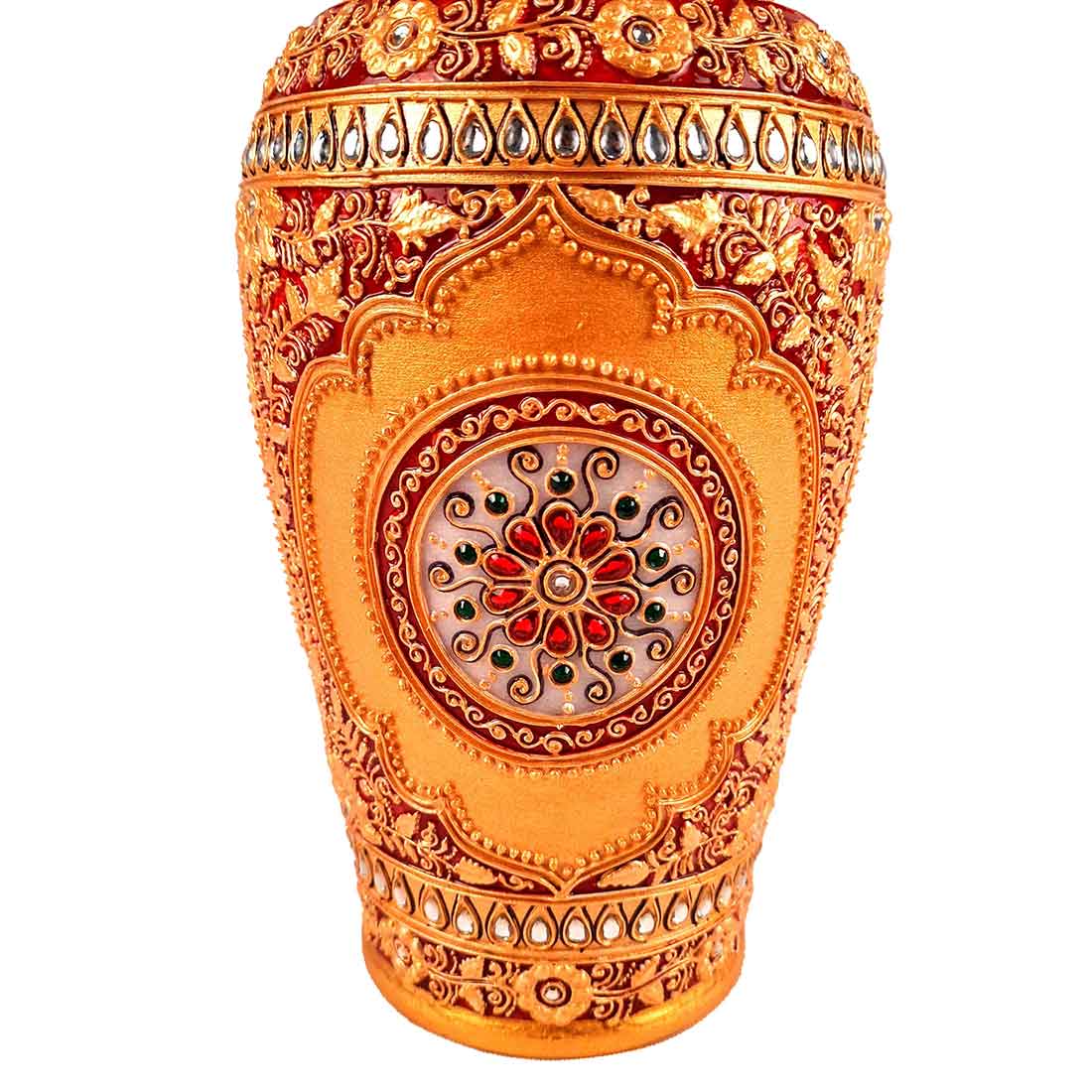 Marble Flower Vase | Decorative Flower Pot - For Living Room & Home Decor - 12 Inch - ApkaMart