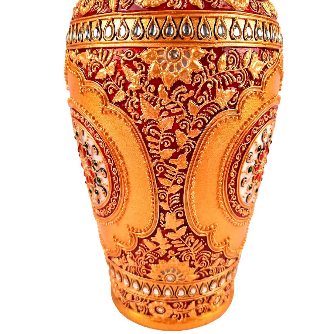 Marble Flower Vase | Decorative Flower Pot - For Living Room & Home Decor - 12 Inch - ApkaMart