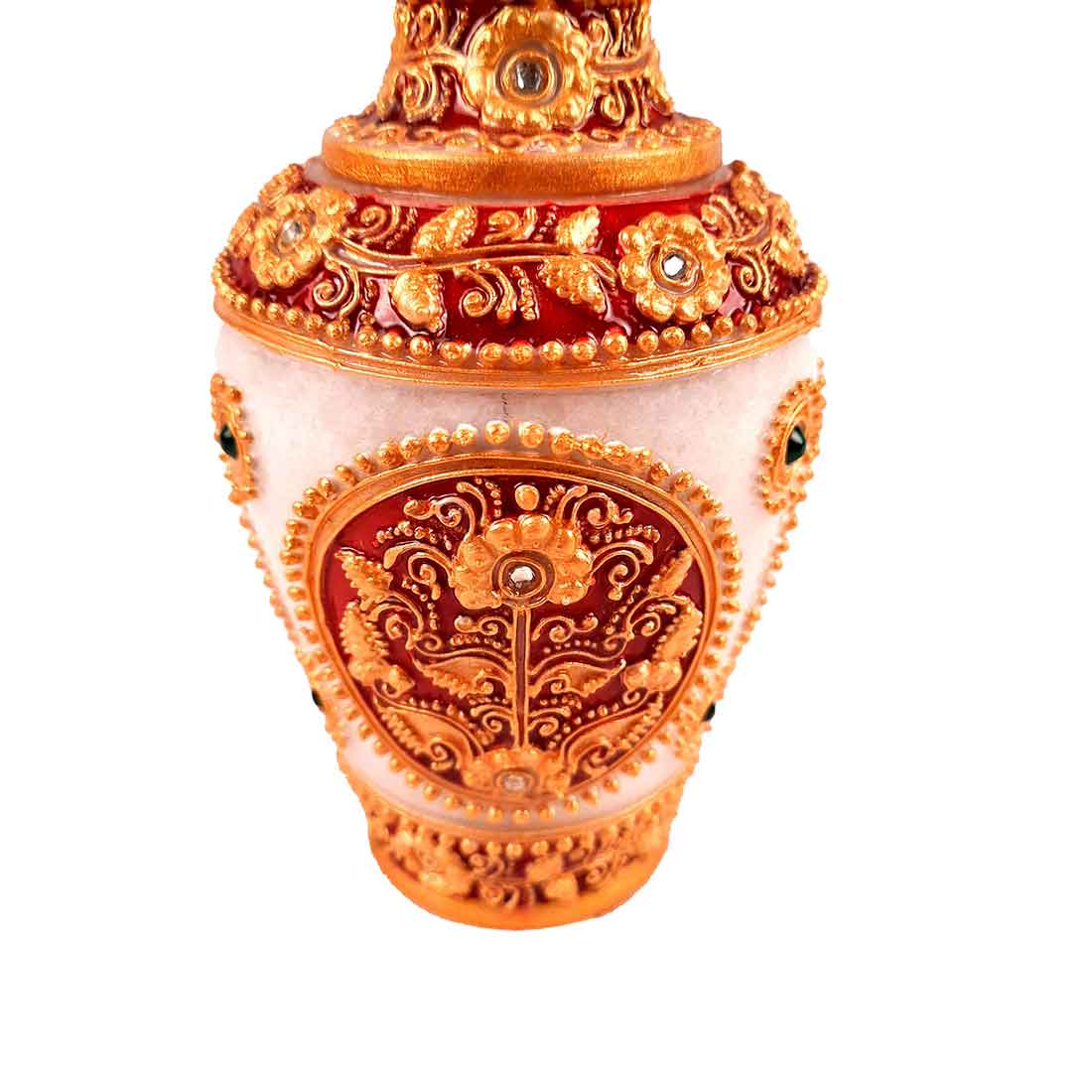 Marble Flower Vase | Decorative Flower Pot - For Living Room & Home Decor - 6 Inch - ApkaMart