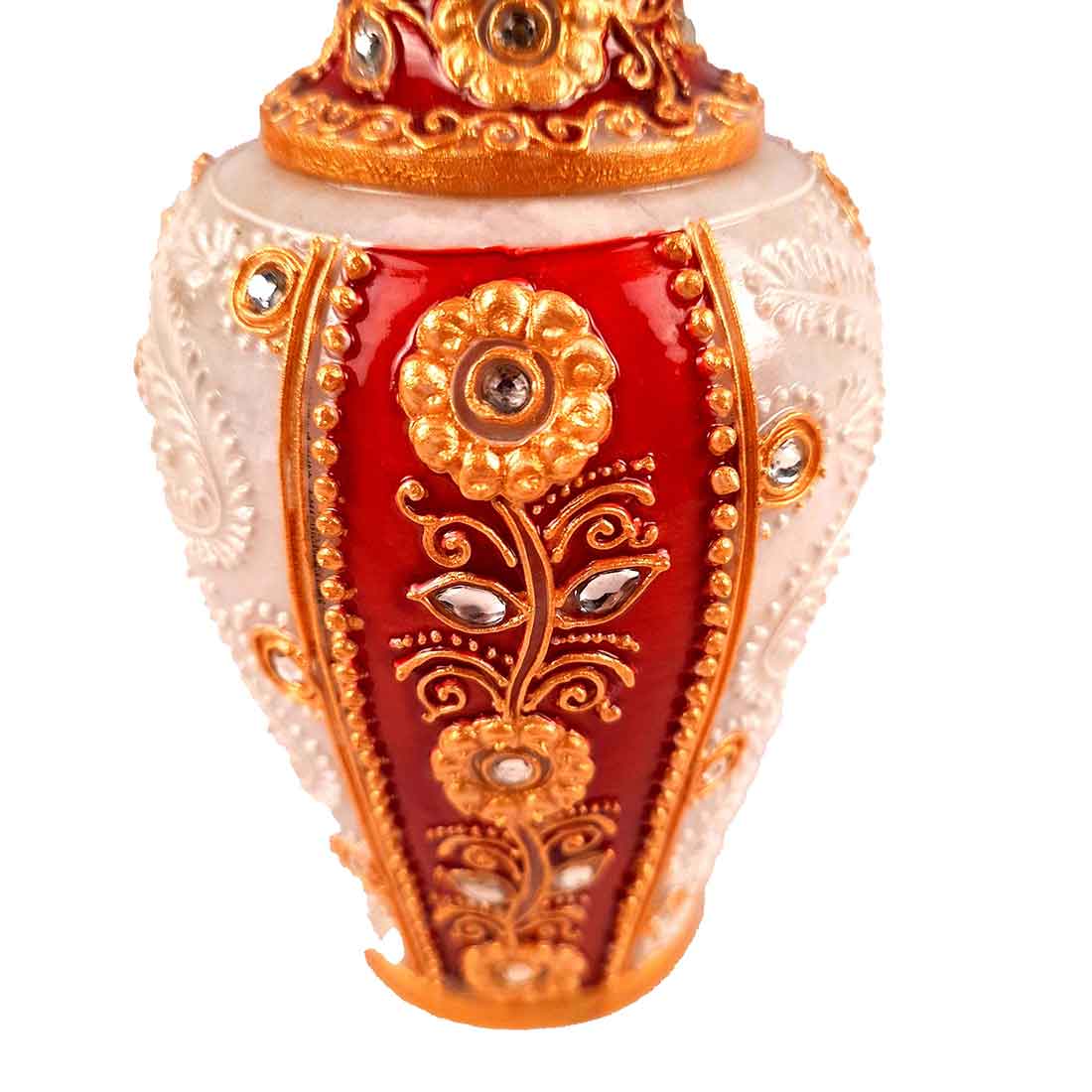 Marble Flower Vase | Decorative Flower Pot - For Living Room & Home Decor - 6 Inch - ApkaMart