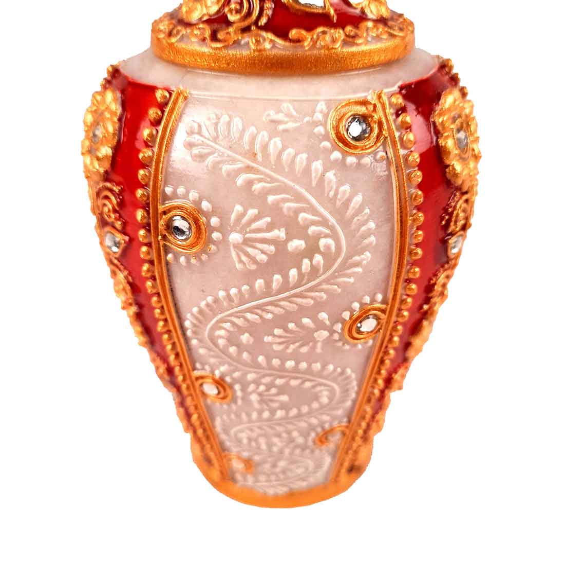 Marble Flower Vase | Decorative Flower Pot - For Living Room & Home Decor - 6 Inch - ApkaMart