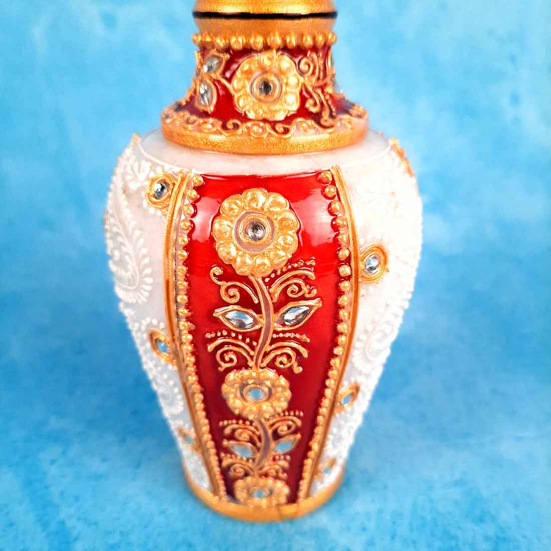 Marble Flower Vase | Decorative Flower Pot - For Living Room & Home Decor - 6 Inch - ApkaMart