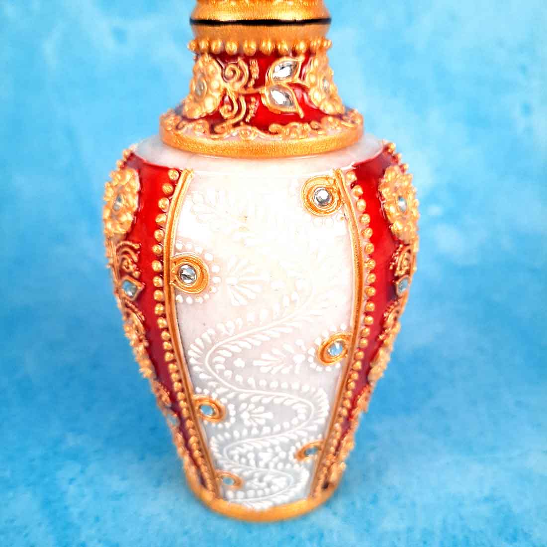 Marble Flower Vase | Decorative Flower Pot - For Living Room & Home Decor - 6 Inch - ApkaMart