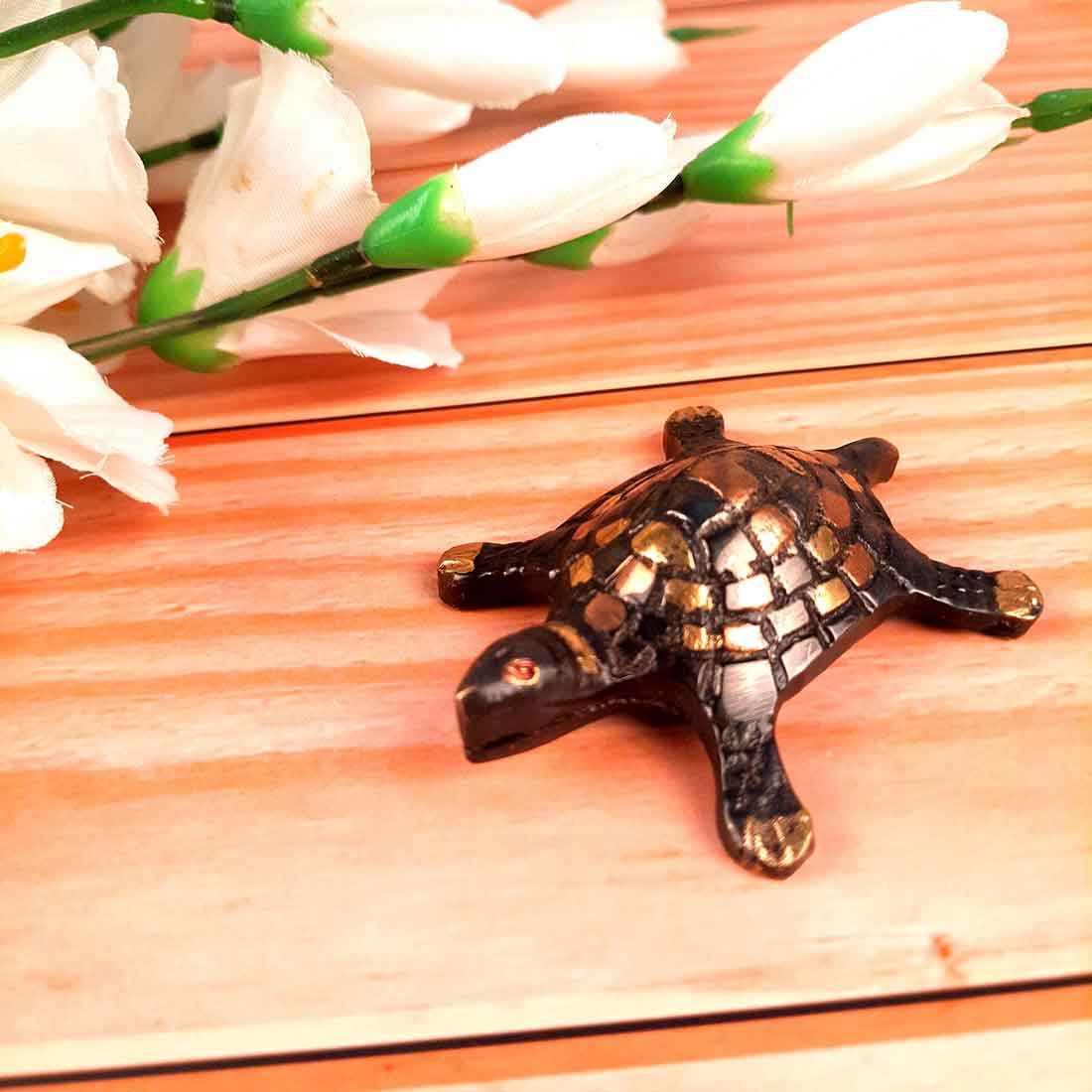 Tortoise Showpiece - For Vastu, Table Decor & Living Room  - 2 Inch - ApkaMart